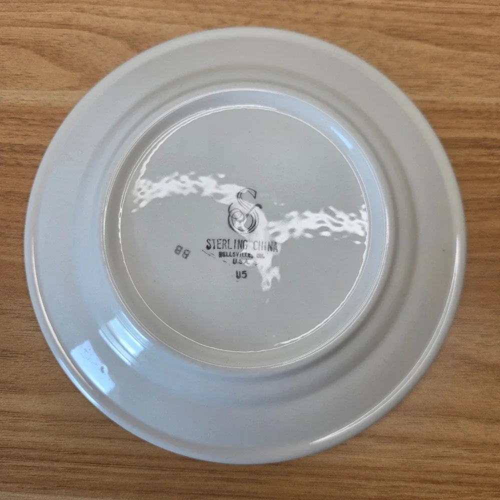 Set of 4 Sterling China Baseball Plates 7.25